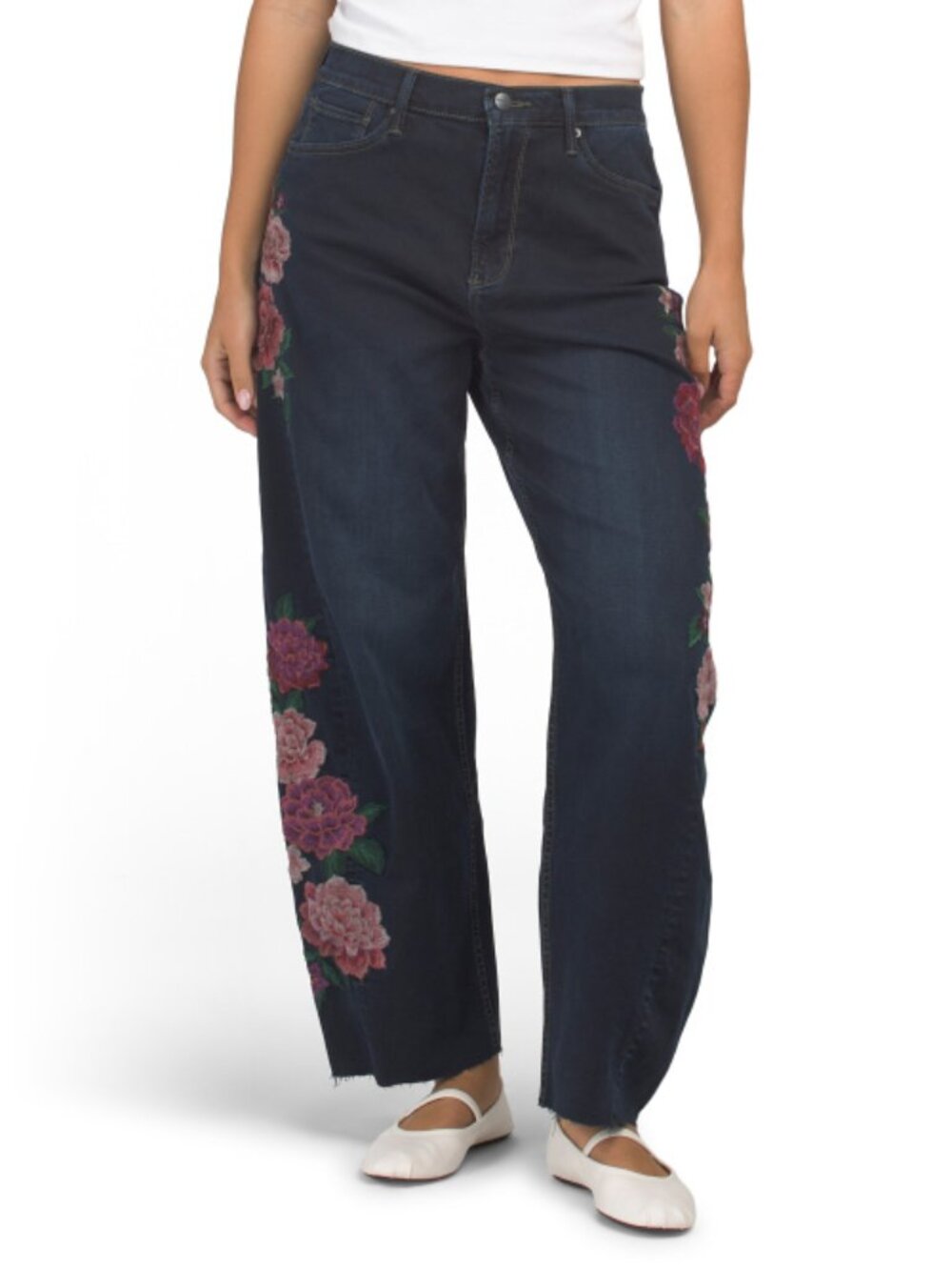 DRIFTWOOD JEANS Rustic Roses X Parker Barrel Leg Jeans